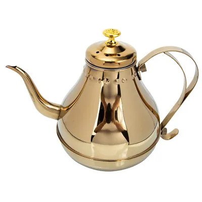  Stainless Steel Teapot Metal Strainer Camping Kettle Large Capacity • £21.66