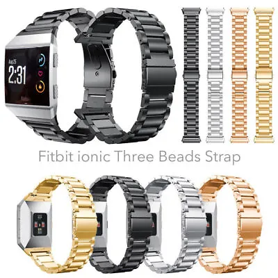 OZ For Fitbit Ionic Watch Stainless Steel Clasp Wrist Band Bracelet Replacement • $18.99