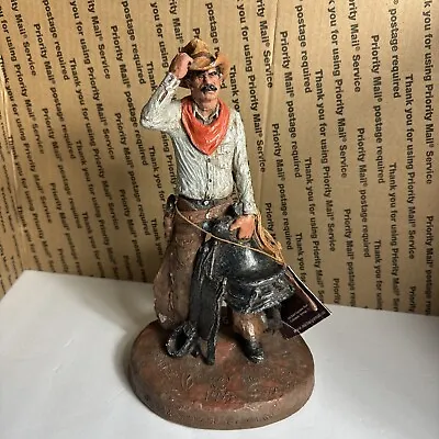 VTG Michael Garman Sculpture  Drifter  Western Cowboy Americana 1982 Signed • $95