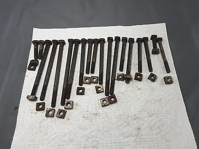 Vintage Square Bolts With Nuts  ~ 5/16  Thread X `1.5 -5.5     Long - Lot Of 19 • $25