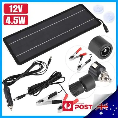 $25.88 • Buy 12V 4.5W Solar Panel Trickle Car Battery Charger Power Portable Waterproof Boat