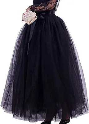 928 - Plus Size Long Maxi A-Line Tutu Tulle Wedding Skirt • $29.99