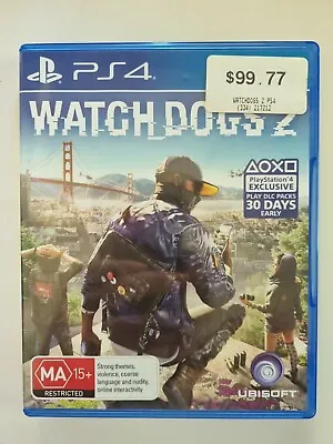 Watch Dogs 2 PlayStation 4 Ps4 Game * PS5 Compatible * • $9