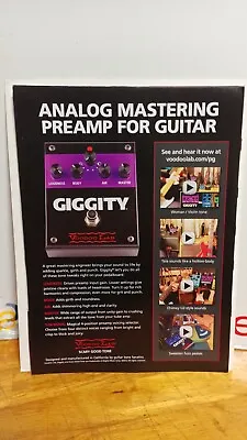 Voodoo Lab Giggity  Analog Preamp Guitar Effect Print Ad. 11 X 8.5  P1 • $4.20