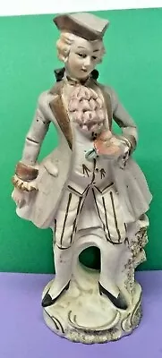 Vintage Japan Ucagco Ceramics Colonial Man Figurine 10  Tall • $15