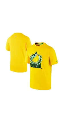 $11.99 • Buy $25 NEW Brazil Nike YOUTH BOYS Team TD 2 T Shirt - Maize LARGE Soccer Football