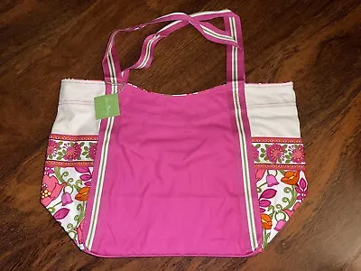 Vera Bradley LILLI BELL LARGE COLORBLOCK TOTE Canvas Travel Library Book Bag NWT • $64.50