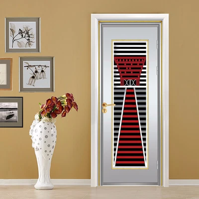 £139.59 • Buy 3D Red Stairs Door Wall Mural Photo Wall Sticker Decal Wall AJ WALLPAPER AU