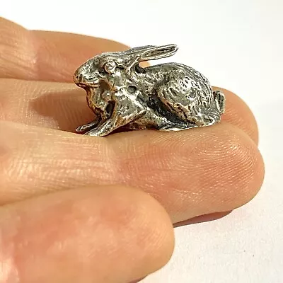 Vintage Sterling Silver Rabbit  Miniature   Hallmarked Italian Figurine • £40.80