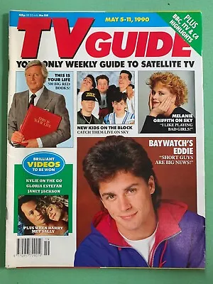 TV GUIDE Mag UK 5-May-1990 Billy Warlock Melanie Griffith New Kids On The Block • £14.99