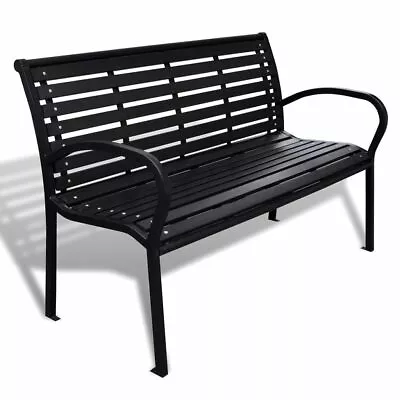 VidaXL Garden Bench Steel Porch Patio Park Path Chair Outdoor Deck Seating • $258.99