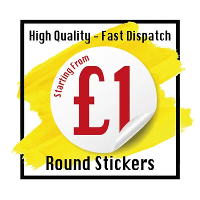 LOGO Printed Round Stickers - Custom Logo Labels - Circle Labels Custom Logo • £87