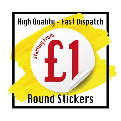 Personalised Round Printed Stickers Custom Logo Labels Business Shipping • £52.50