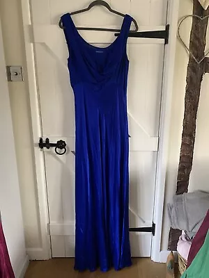 Ghost Hollywood Style Long Dress Cobalt Blue Size L Original Price £195 • £55