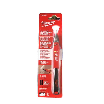 *BRAND NEW* - Milwaukee 2203-20 10-1000V Dual Range Voltage Detector - Red • $22.99