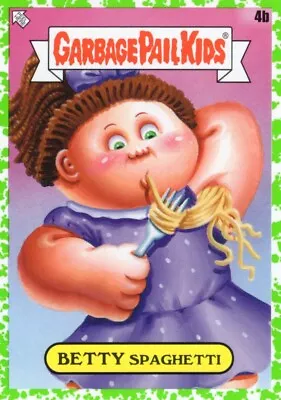 2021 GARBAGE PAIL KIDS GPK FOOD FIGHT BOOGER GREEN PARALLEL BETTY SPAGHETTI 4b • $2.56