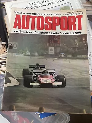 Autosport 14 September 1972  Fittipaldi Lotus Wins Italian F1 GP World Champion • £4