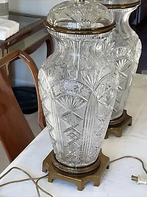 Vintage MARBRO Cut Crystal Lamps - Stunning • $999.99