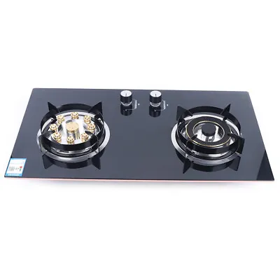 730*410mm Gas Cooktop Stove Top 2 Burners Built-in Natural Gas Cooker Gas Stove • $136.99