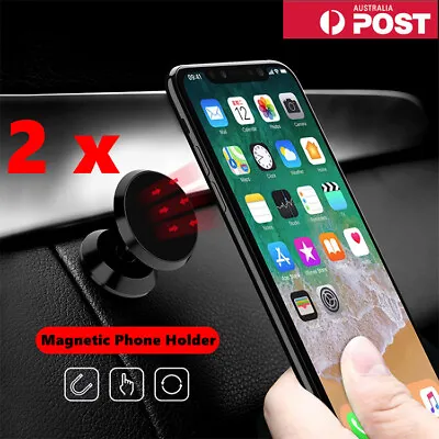 $16.99 • Buy 2 X Universal Magnetic Magnet Dashboard Mobile Phone Holder Dash Car Mount Stand