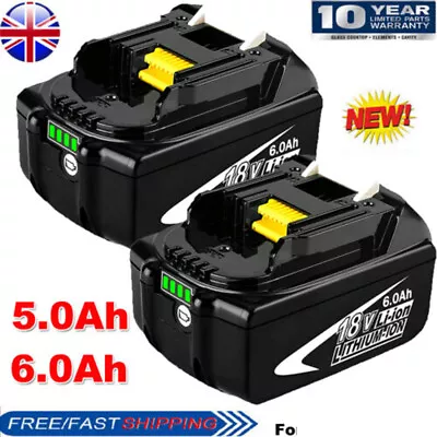 £21.89 • Buy 2X For Makita 18 Volt BL1830 LXT Li-ion 6.0Ah Battery BL1850B BL1860B BL1840 UK