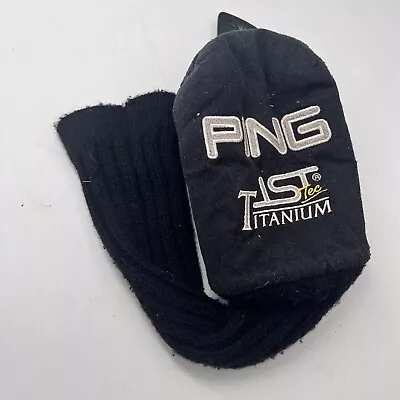 PING IST Titanium Tec 3 Wood Head Cover Headcover Club Tag 3 Black  NJ1 • $11.99