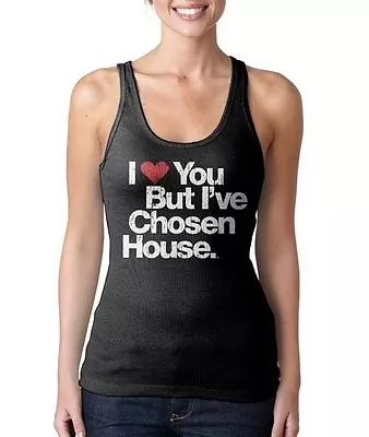 Womens I Love You But I've Chosen House Music Black Tank Top Shirt NEW • £10.85