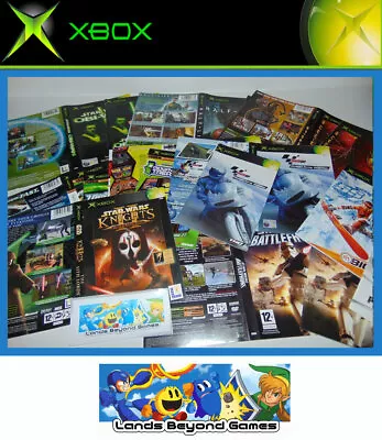 Original Microsoft Xbox Manual Book Case Box Art Cover Insert Inlay Only • £3