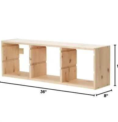 IKEA TROFAST Wall Storage Light White Stained Pine  36 5/8x11 3/4  203.087.01 • £64.14