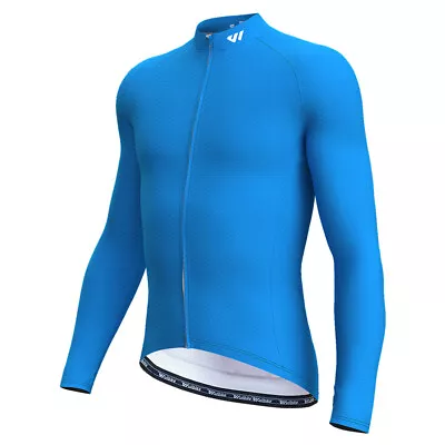 Mens Cycling Jersey Long Sleeve Wulibike Moutain Bike Jersey Tops Full Zip MTB • $29.58