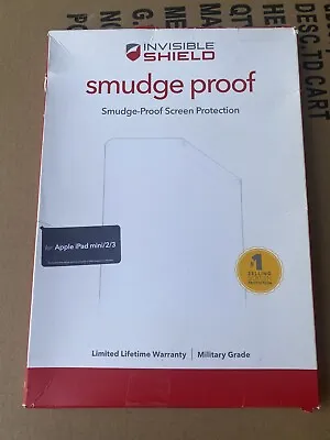 $10 • Buy ZAGG Invisible Shield Smudge-Proof Screen Protector For Apple IPad Mini / 2 / 3