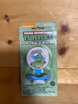 Teenage Mutant Ninja Turtles Leonardo Pacifier & Holder 0+ Months Baby TMNT • $16.99