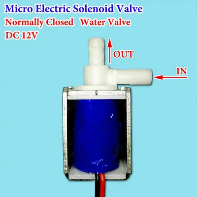 Micro Solenoid Valve Mini Electric N/C Normally Closed Water Air DC 12V • £5.75
