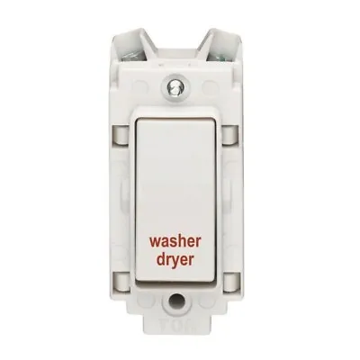 Crabtree 4460/WDR 20A Double Pole Grid Switch Module   WASHER DRYER   White • £5