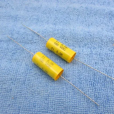 Qty 2  5.0uF 100V Metalized Polyester Film Speaker Crossover Capacitor  • $8.95