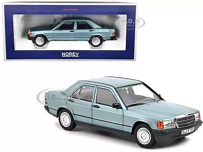 1984 Mercedes-benz 190 E Light Blue Metallic 1/18 Diecast Model By Norev 183828 • $119.99
