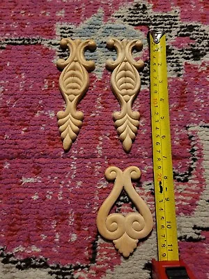 Lot Of Birchwood Arrow Plumes And Scroll Decorative Wood Applique Set Craft • $11.05