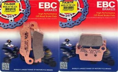 EBC R Front & Rear Brake Pad Set Fits 2008-on Yamaha YZ125 YZ250 YZ250F YZ450F • $76.70