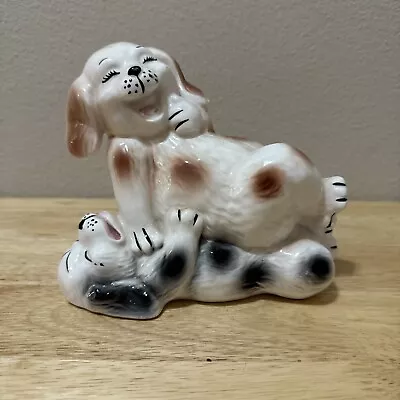 Vintage Ceramic Puppy Dog Piggy Bank • $29.99