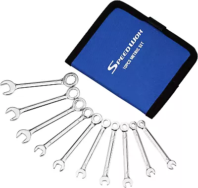 SPEEDWOX 10 Pcs Mini Combination Wrench Set 4-11Mm Open And Box End For Automot • $17.43