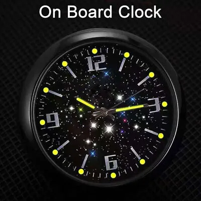 $3.53 • Buy 1x Luminous Diamond Quartz Analog Watch Stick On Car Clock Accessories Black