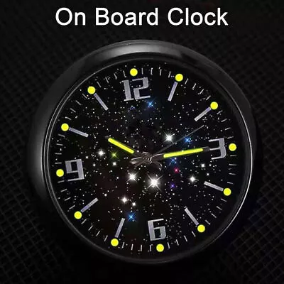 1x Luminous Diamond Quartz Analog Watch Stick On Car Clock Accessories Black • $3.53