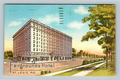 St Louis MO Fairgrounds Hotel Missouri C1955 Vintage Postcard • £7.59