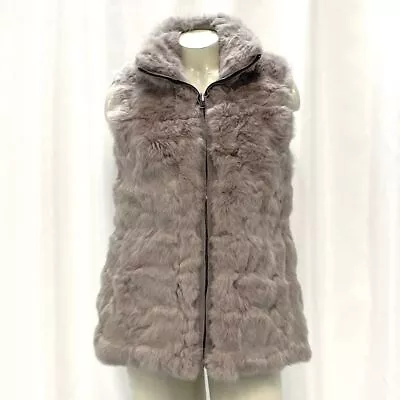 Wmns La Fiorentina Reversible Rabbit Fur Vest Sz S • $24.95