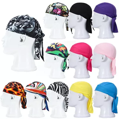 Outdoor Headwear Head Wrap Sweat Wicking Cap Motorcycle Biker Bandana Beanie Hat • $6.99