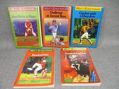 Matt Christopher Book Lot Of 5 Football Fugitive Baseball Palls Paperback  • $12.99