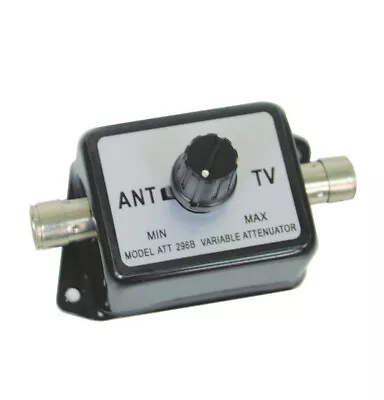 TV Variable 0-20dB Signal Attenuator With Coax Female Input / Output Connections • £9.99