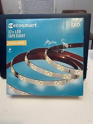 Ecosmart 16 Ft. Indoor Neutral White LED Strip Tape Light. NEW! • $14.99