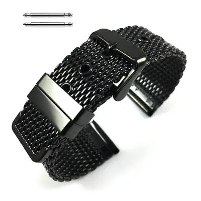 Thick Metal Steel Black Replacement Mesh Watch Band Strap Bracelet # 5102 • $16.95