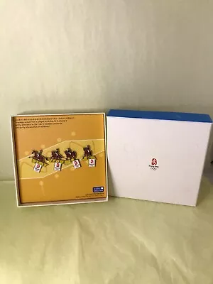 2008 Beijing Olympic Official Equestrian Dressage Pin Set 4 Pins W/ Box • £53.07